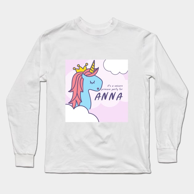 Party Unicorn Shirt Long Sleeve T-Shirt by ANGELSHOPTHAILAND